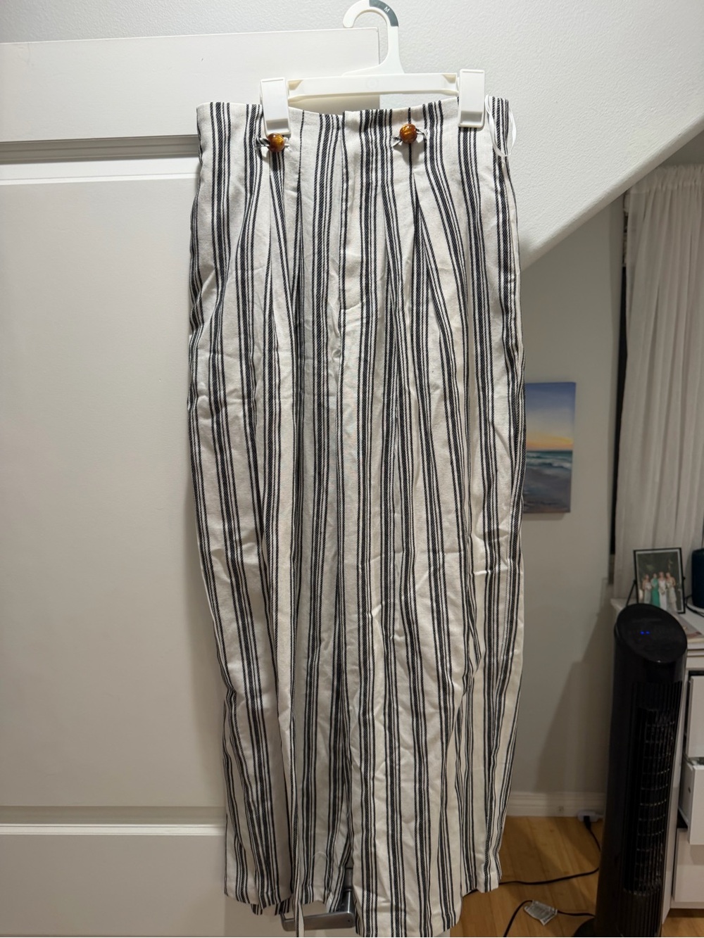 Commense Cotton Linen Striped Wide Leg pants - Picture 3 of 3